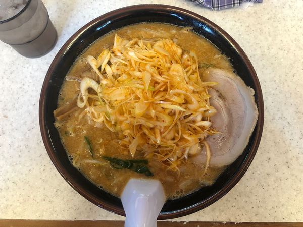 「みそ辛ねぎらーめん」@こってりらーめん なりたけ 津田沼店の写真