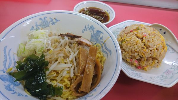 「油そば、みそチャーハンセット」@中華料理 丸善の写真