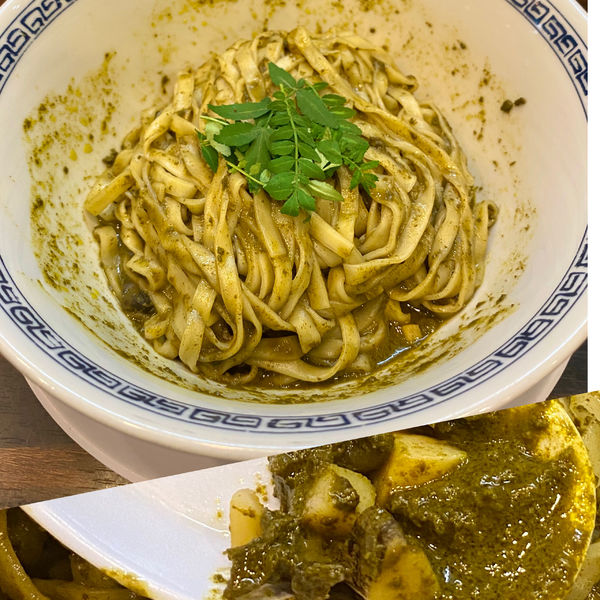 「限定・黒アワビの和えそば¥900・他」@稲荷屋の写真