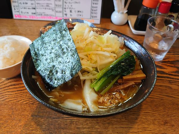 「辛味噌ラーメン+温野菜+大盛」@麺ごころ 佑庵の写真