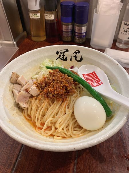 「冷やし辛和え麺」@らぁめん冠尾 恵比寿西店の写真