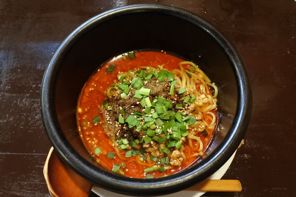 「汁なし坦々麺￥７５０＋辛さ三倍￥１００」@担々麺 まーらー家の写真