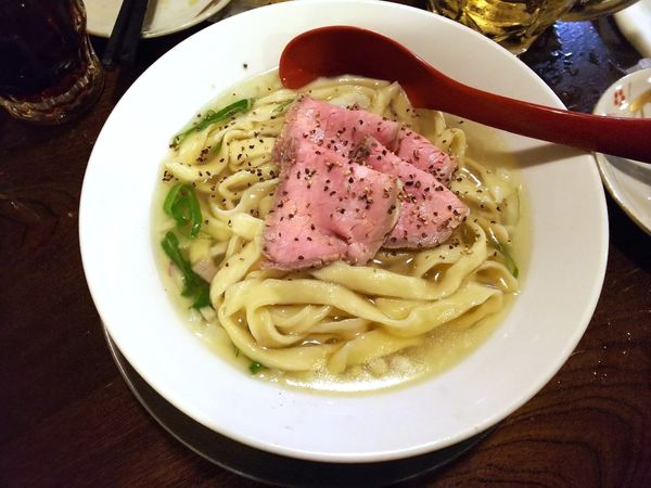 「牛塩清湯そば」@立ち呑み居酒屋 金町製麺の写真