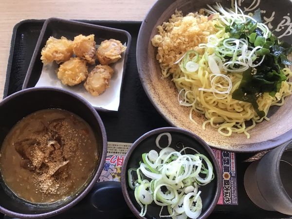 「帆立天ざる中華560円(クーポンでカレールー200円が無料)」@ゆで太郎 柏の葉キャンパス店の写真