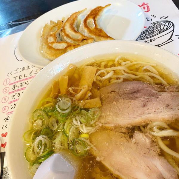 「ラーメン＋餃子」@佐野青竹手打ちラーメン 大和の写真