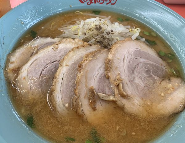 「味噌チャーシュー」@くるまやラーメン 鶴田店の写真