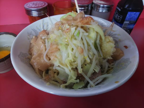 「豚入り汁なしラーメン(麺少なめ)」@ラーメン二郎 環七一之江店の写真