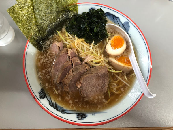 「ネギチャーシューメン＋サービス煮卵」@ラーメンショップ 122号騎西店の写真