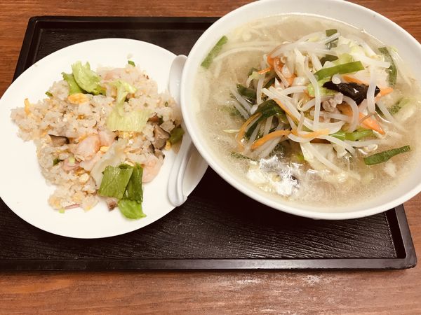 「タンメン&五目炒飯 ¥750(本日の日替り)」@中華つばめの写真