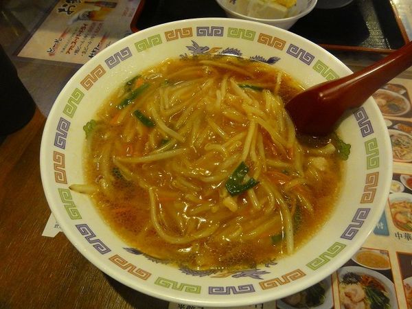 「もやしラーメン650円餃子　中瓶ビール」@ラーメン王の写真
