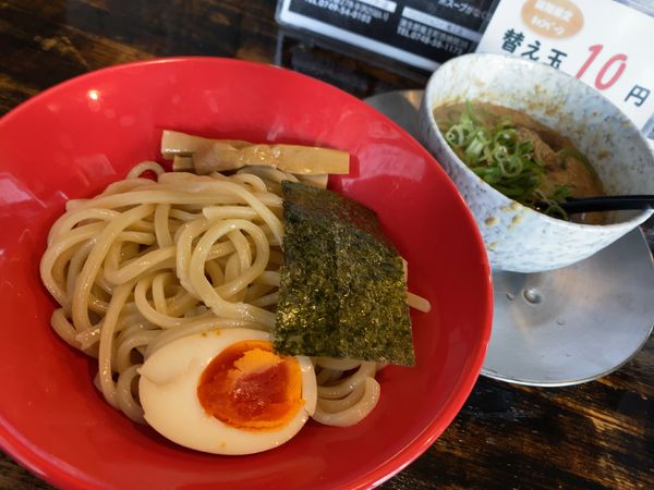 「こってりつけ麺+うまチキ定食」@麺屋 ジョニー 本店の写真
