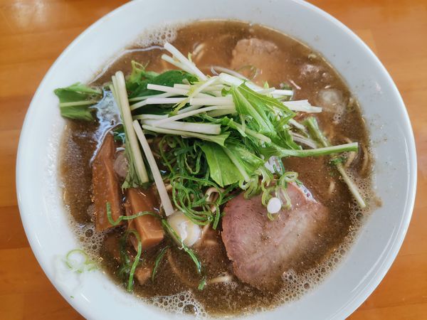 「中華そば（こってり）中」@麺響 松韻の写真