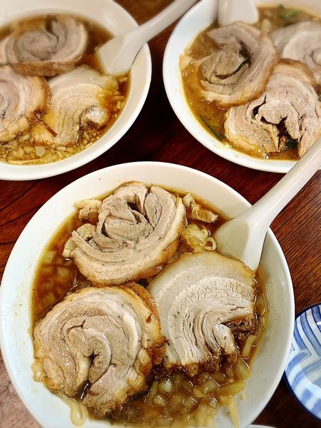 「しょうゆらんしゅうめん　チャーシュー入り」@御食事処 やちよの写真