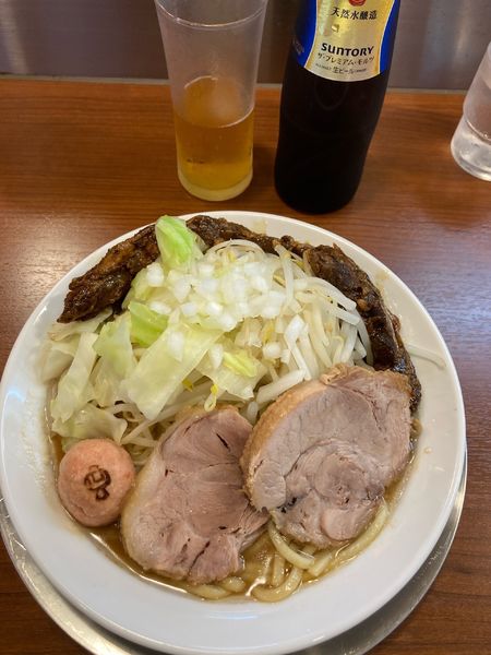 「ラーメン野菜多め　バイカトッピング」@ウチデノコヅチの写真