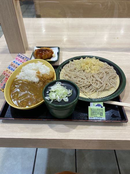 「カレーセット もりそば 550円」@ゆで太郎 船橋南口店の写真