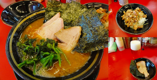 「ラーメン700円豚とろ50円半チャーシューまぶしビール」@柏 王道家の写真