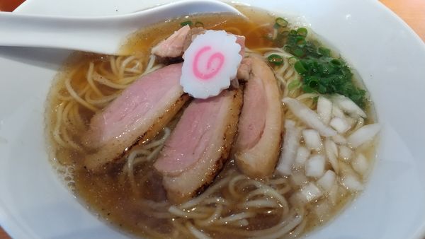 「鴨清湯煮干し（醤油）＋追い玉」@麺屋 上々の写真