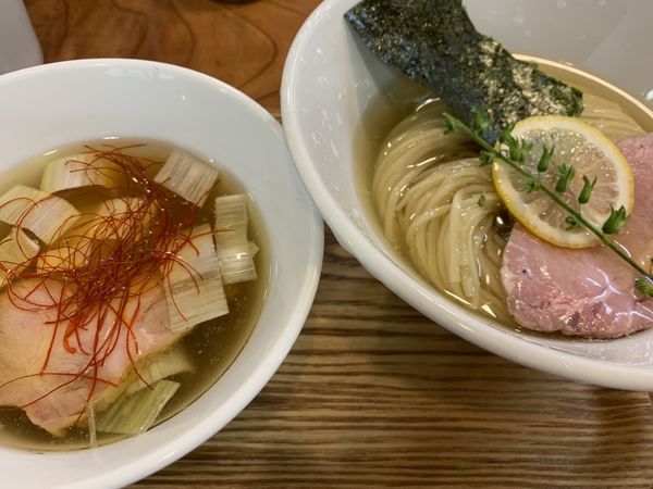 「昆布水塩つけそば　たまご」@アメノオトの写真