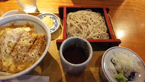 「もりそば(カツ丼セット」@満留賀 池袋店の写真