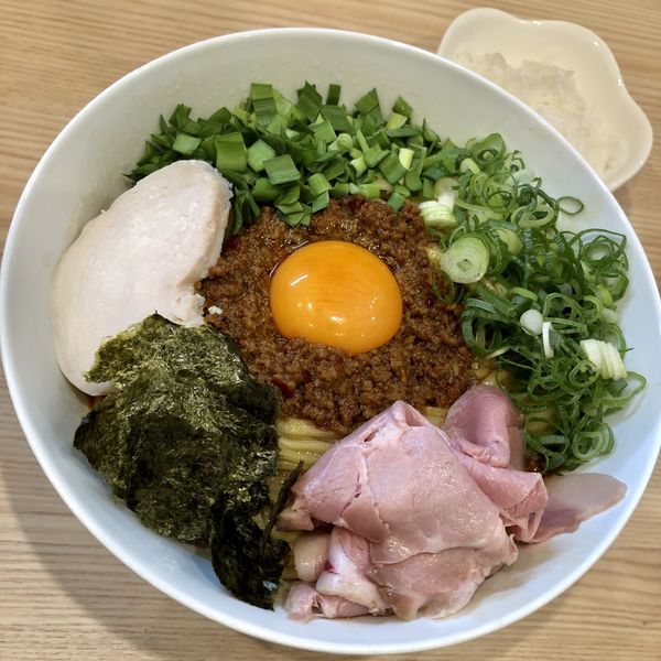 「台湾まぜそば 大 (追い飯付き) 850＋120」@中華そば 四つ葉 東松山臨時店舗の写真