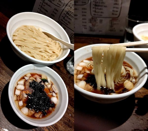 「『平打ちつけめん+大盛(¥850+100)』」@Heart Restaurant 安ざわ家の写真