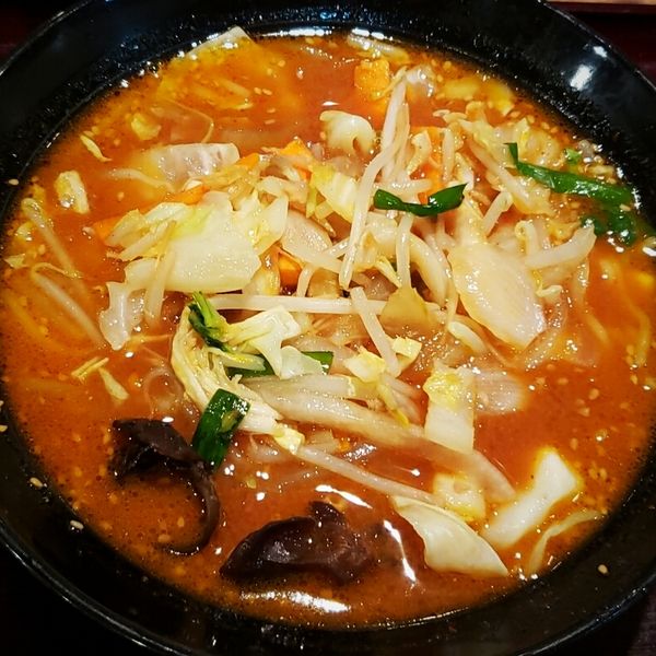 「赤味噌野菜らーめん ５９０円」@北海道らぁめん 伝丸 水戸笠原店の写真