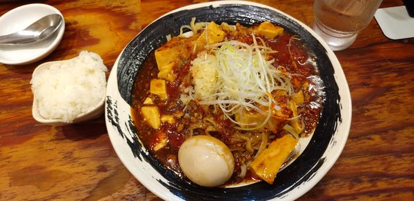 「【限定】スタミナ冷やし麻婆麺」@つけめん TETSU 所沢店の写真