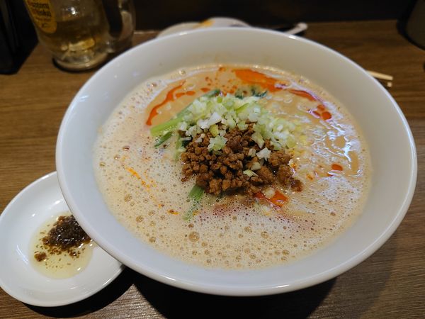 「担々麺880円+ビール＆特製オツマミ」@雲呑麺のお店 おんわの写真