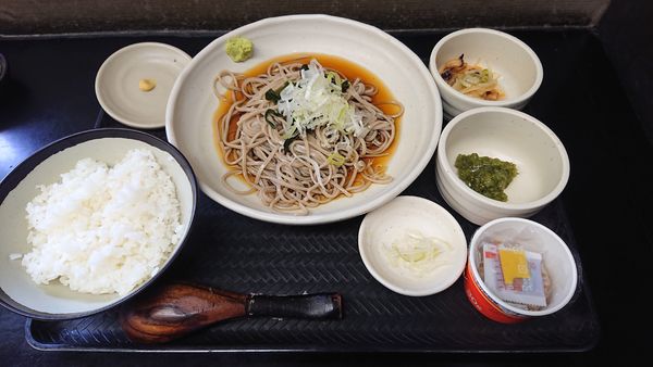 「朝セット/冷 ぶっかけそばセット　４００円」@立喰そば きうちの写真