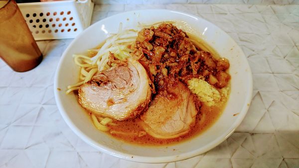 「ミニラーメン(ニンニク･アブラ)」@麺屋 歩夢 金沢八景店の写真