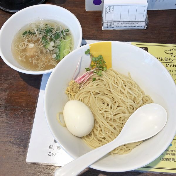 「塩生姜つけ麺￥９５０＋味玉￥１００」@塩生姜らー麺専門店MANNISHの写真