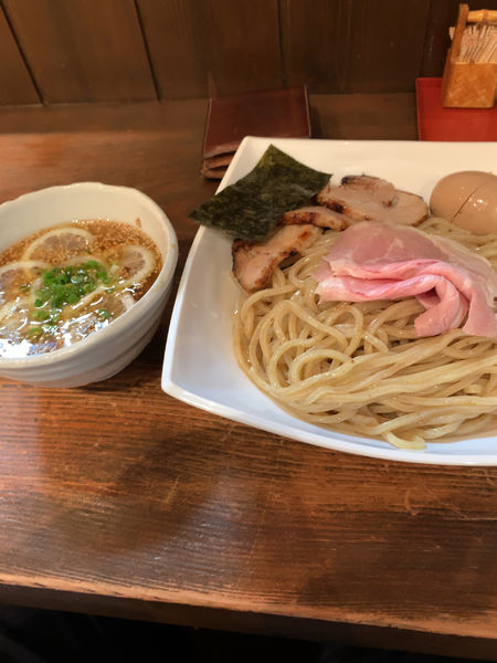 「丸鷄塩レモンつけ麺+味玉+チャーシュー(大盛り)」@麺屋たつみ 喜心 秩父店の写真