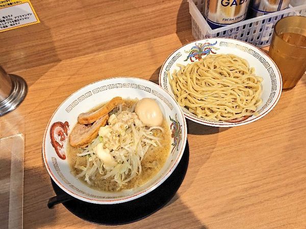 「小つけ麺＋味玉」@豚山 上野店の写真