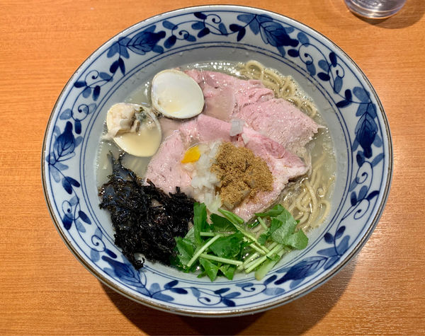 「三種の貝出汁潮そば」@㐂九八 ～garage～の写真