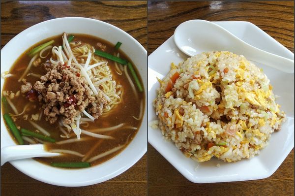 「台湾味噌ラーメン600円＋ニンニク炒飯500円」@豊軒飯店の写真