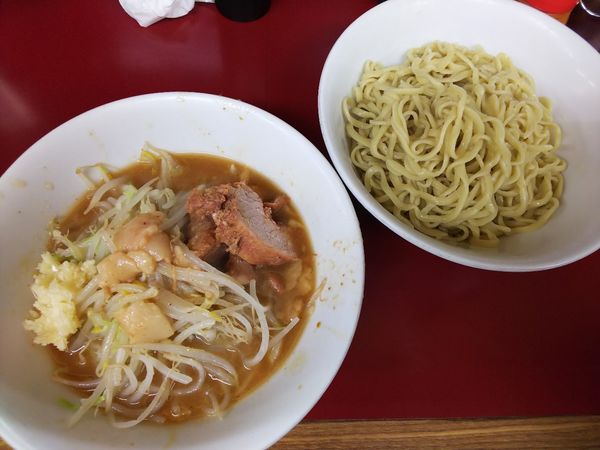 「【限定】青じそつけ麺　ニンニクアブラ　770＋150円」@ラーメン二郎 相模大野店の写真