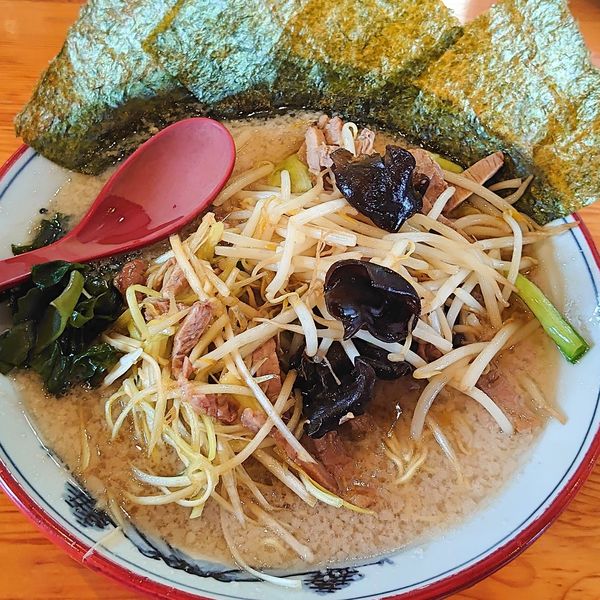 「ネギラーメン800 野菜100 麺硬め アブラ多め」@椿 ラーメンショップ 木立店の写真