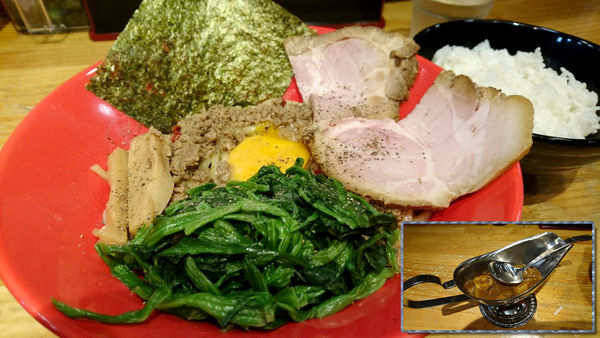 「【夜】まぜそば+ちょいカレー」@麺屋うしまるの写真