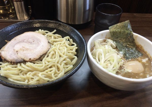 「つけ麺(中盛) ＋味玉・ネギ増し」@麺処 となみの写真