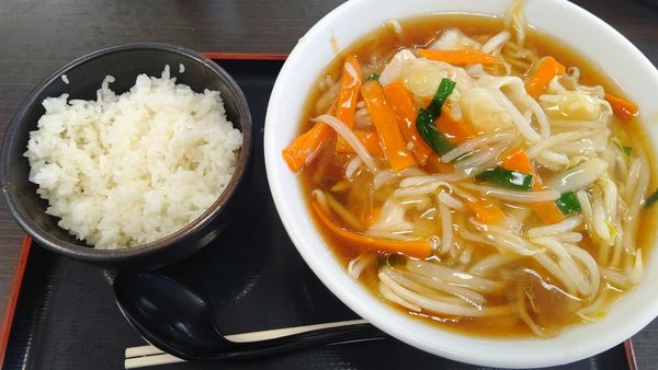 「サンマーメン小ライスセット」@第三京浜保土ヶ谷パーキングエリア売店の写真