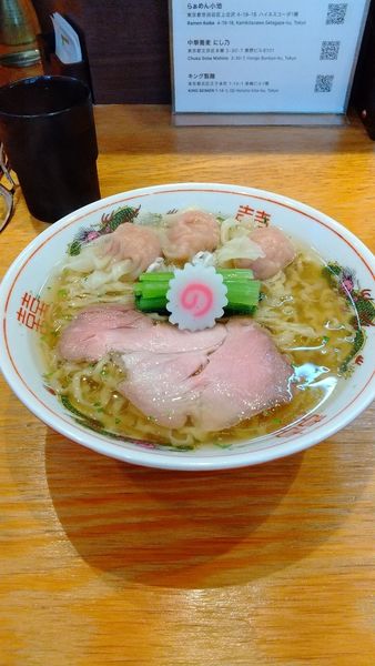 「山椒そば+肉ワンタン３ヶ」@キング製麺の写真