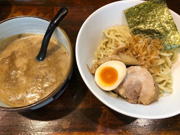 「濃魚つけ麺（あつもり・中盛）」@オリオン食堂の写真