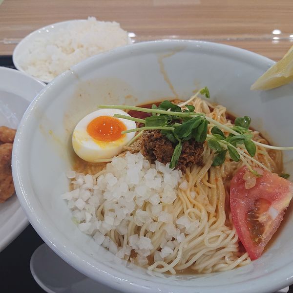 「限定 冷やし担々麺(無料大盛)935円、Aセット330円」@IPPUDO NOODLE EXPRESS 静岡SA店の写真