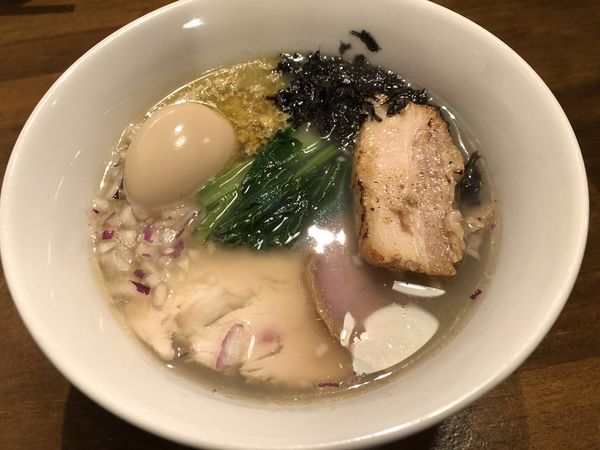 「特製貝節潮そば」@CLAM＆BONITO貝節麺RAIKの写真