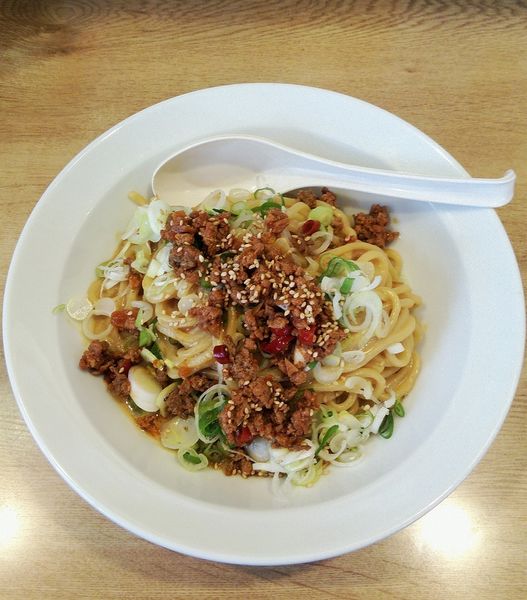 「汁なしタンタン麺 650円」@中華料理 萬福の写真