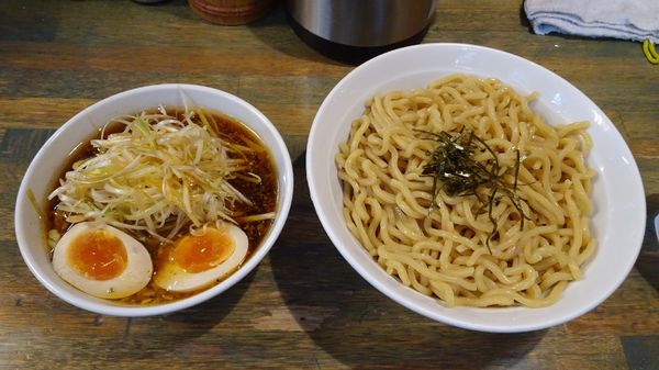 「ねぎつけ麺大盛り：あっさり味（1,050円）＋味付け玉子」@藍華の写真