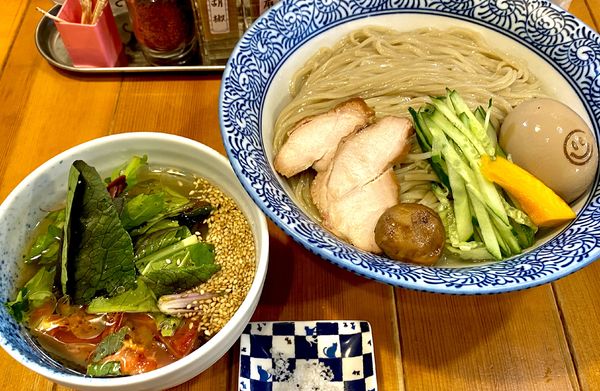 「森の冷やしつけめん ¥1100。麺の大盛り ¥150。」@らーめん森や。の写真