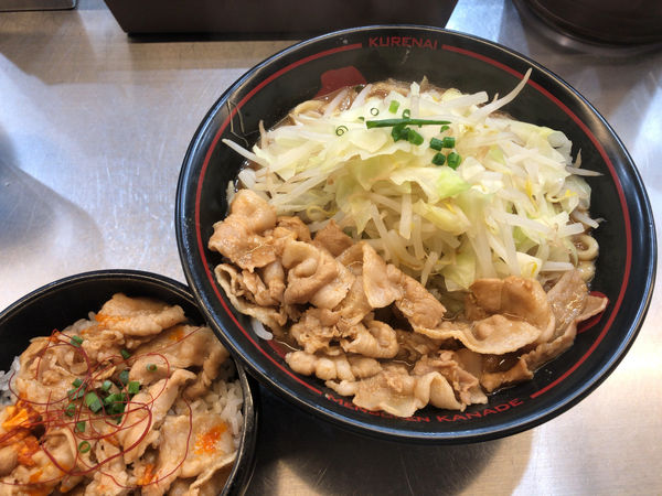 「みそらーめん + 紅丼」@麺創研 紅 国分寺の写真