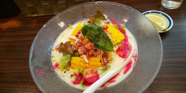 「フレッシュ野菜の冷製ポタージュ麺」@らー麺 あけどやの写真