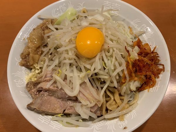 「汁なし（ニンニク少なめ）」@麺屋 長次郎の写真